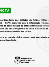 Nota sobre atualização no Regulamento de Uniformes dos CPMs